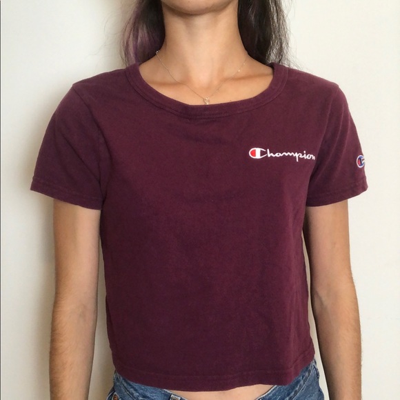 Champion Deep Purple Simple Cropped T-Shirt! - Picture 1 of 4